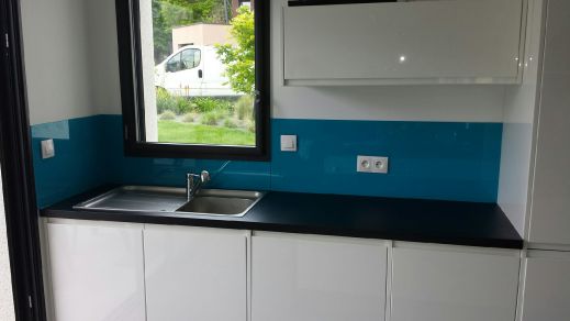 TADLC - Credence verre - Bleu Pétrole